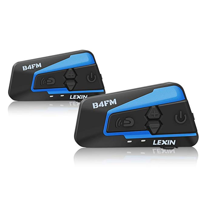LEXIN LX-B4FM Motorcycle Helmet Bluetooth Intercom (4 Riders) with 