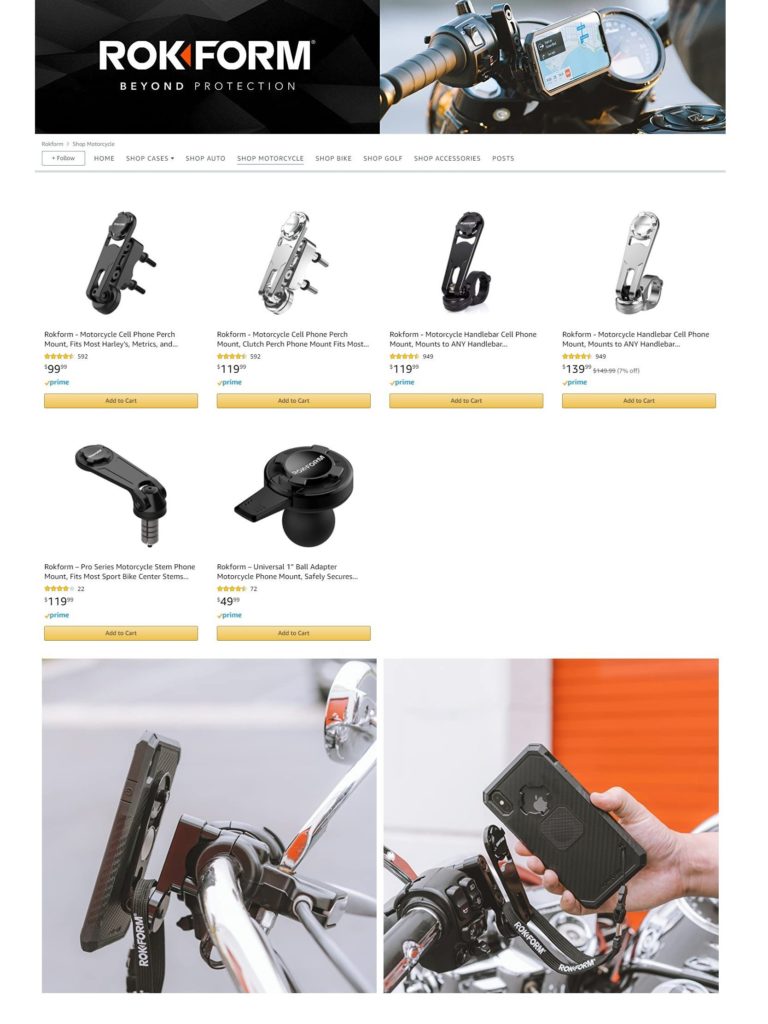 Rokform protective cases and motorcycle phone mounts